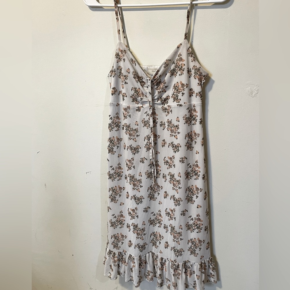 White floral/flower midi dress